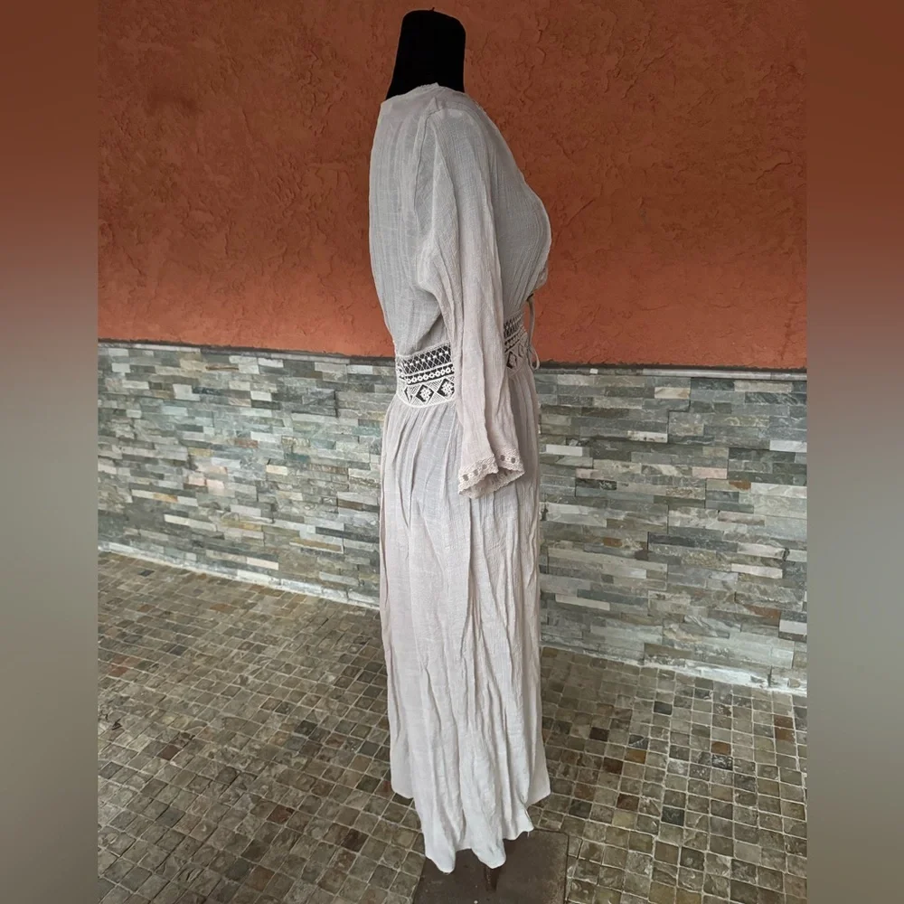Bohemian Cream Long Cardigan rebelión again duster/cover up - Picture 3 of 8